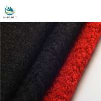 wholesale brushed fleece tweed set boucle merino wool knitted fabric for coat